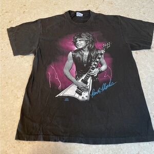 Vintage Randy Rhoads Super Grail Rock Tee Size L Made In USA Double-sided 90